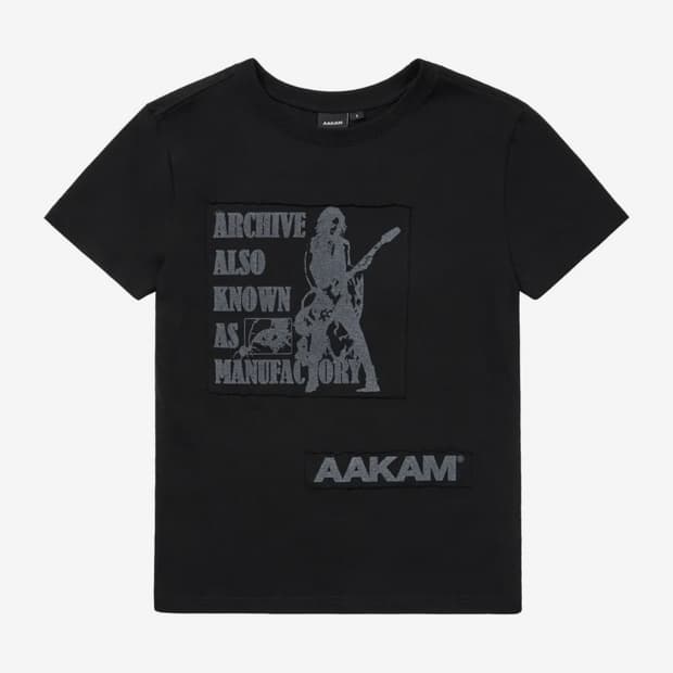AAKAM Washed Patch Half Top (Black)