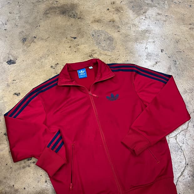 아디다스 레드 버건디 네이비 구파이어버드 져지 트랙탑 95