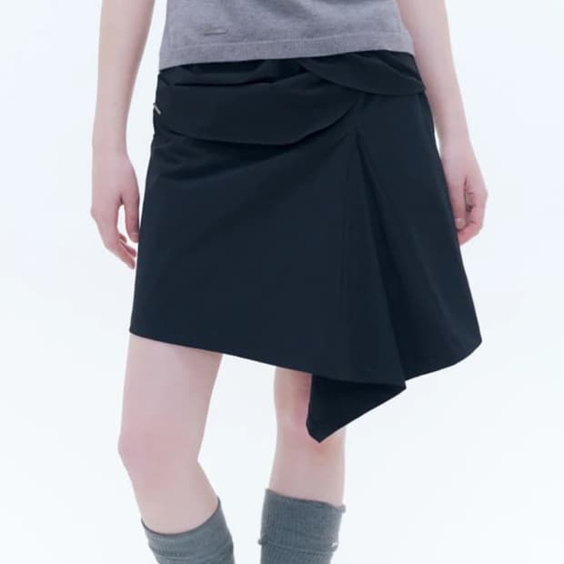 미세키 서울 layered chiton mini skirt