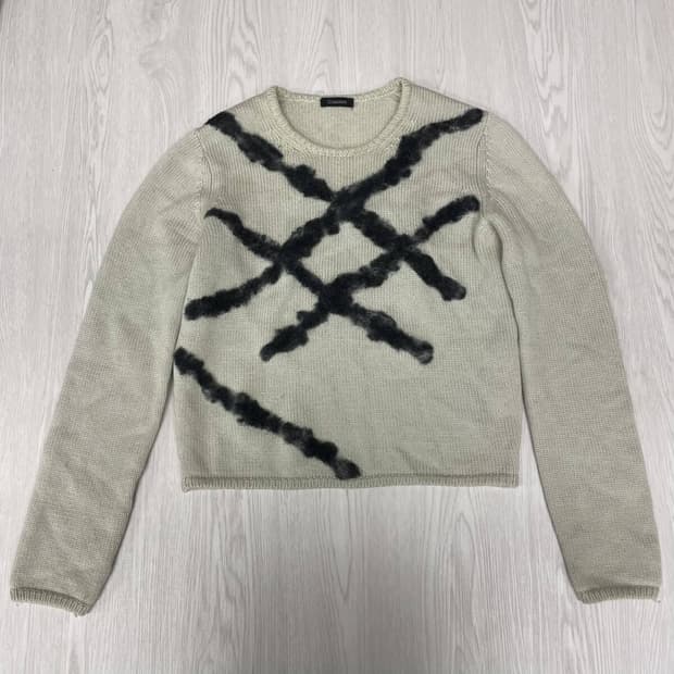 크루치아니 퍼 솔기 니트