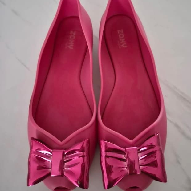 Zaxy ribbon jelly shoes
