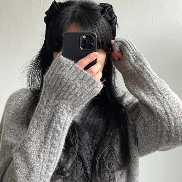 리본 미니 집게핀 2개