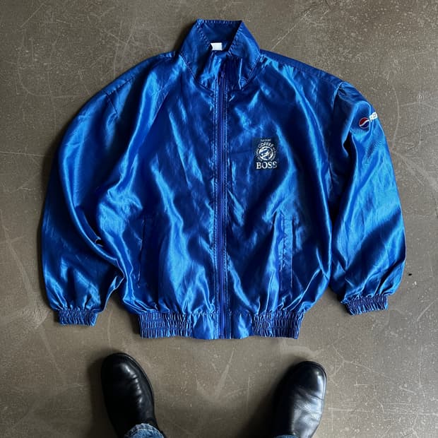 Suntory coffee boss × Pepsi satin jacket