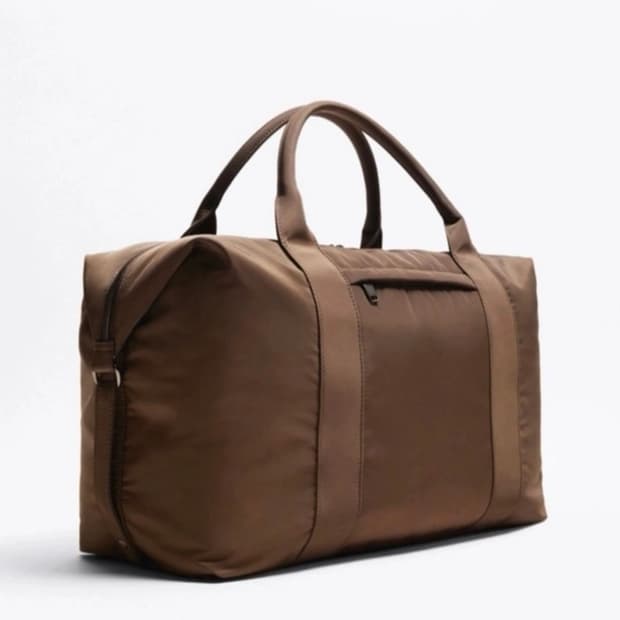 (Zara) 자라 남성 소프트 볼링백 (브라운)