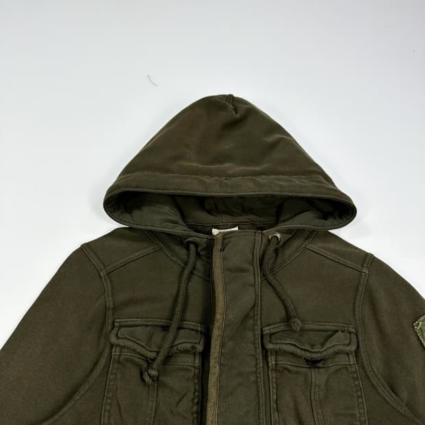 아베크롬비 뉴욕 피치 카키 후드집업 (M 여성추천)