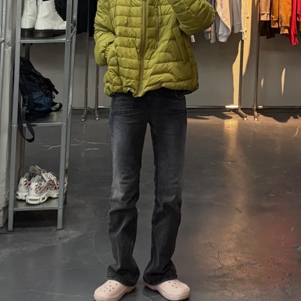 빈티지 라이트 후드 경량패딩 A3128