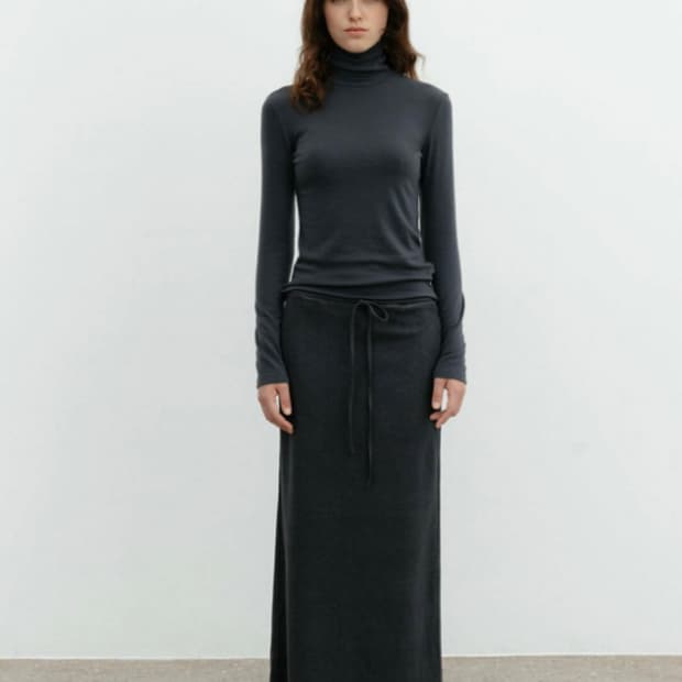 Lfm draw string maxi skirt