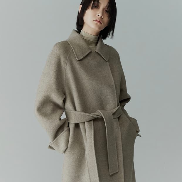 리이 RE RHEE 핸드메이드 울 블렌드 코트