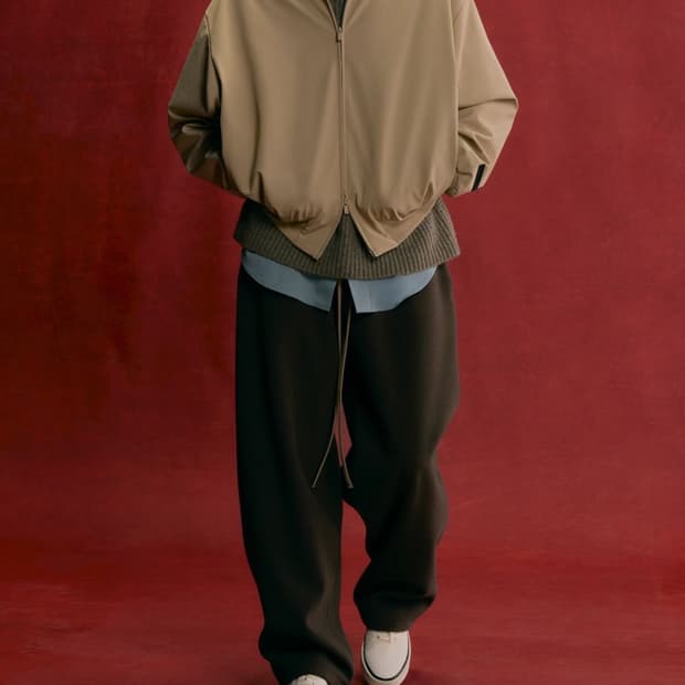 피어오브갓 에센셜 24fw 헤비 파일 와이드 팬츠 블랙