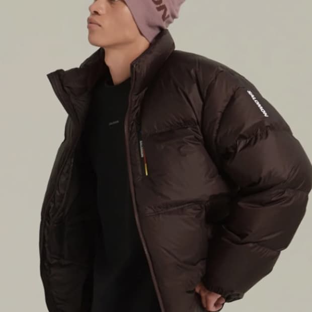 Salomon 살로몬 컨투어 다운 자켓 초콜렛 / L