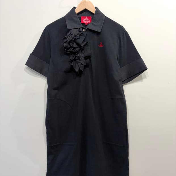 비비안 웨스트우드 레드라벨 프릴 폴로 원피스