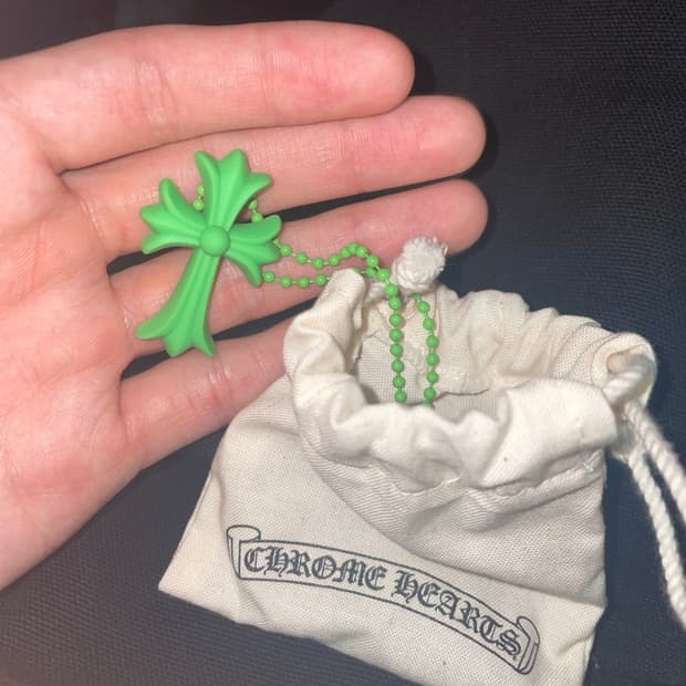 [정품]크롬하츠 실리크롬 CH 실리콘 목걸이 그린