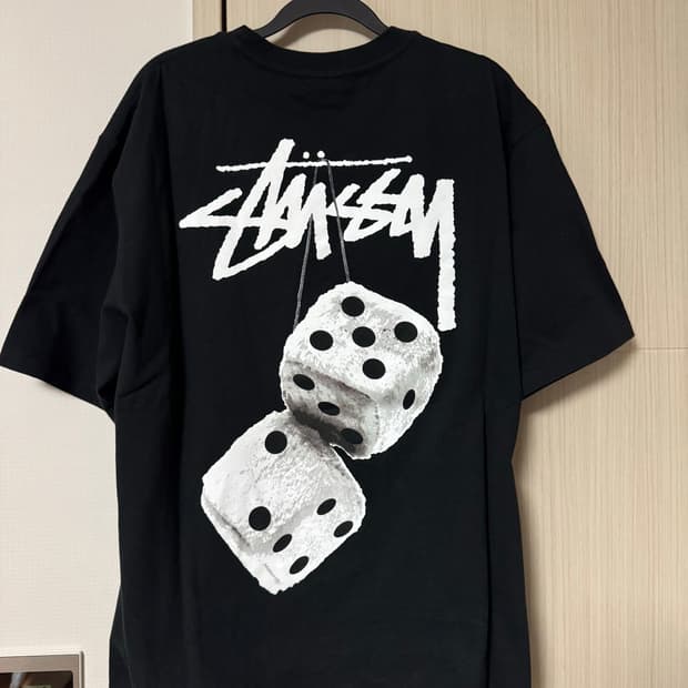 스투시 퍼지 다이스 티셔츠 블랙 L