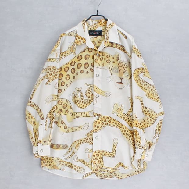 Inception cheetah pattern shirt _ S3979