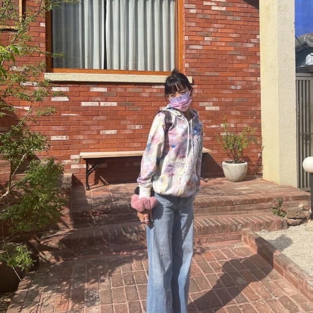 폴로랄프로렌 우먼 페인트후드티 M사이즈