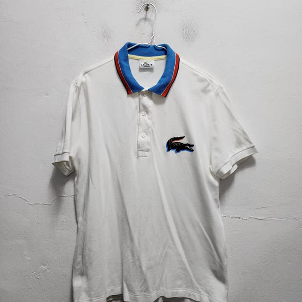 라코스테 화이트 카라티