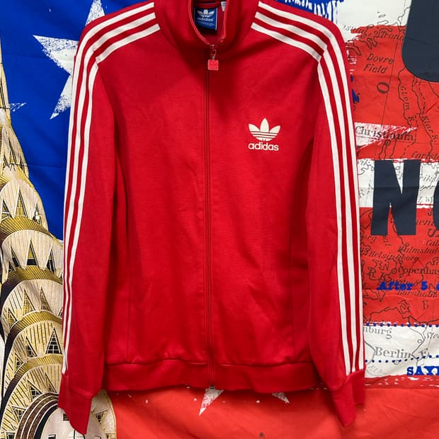 아디다스 레드 유로파 져지 트랙탑 2XL 110