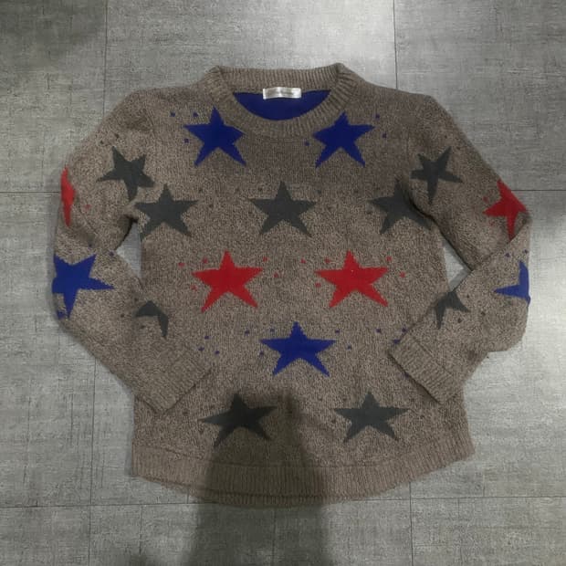 일본빈티지 Elicilenne 핀터깔y2k 락펑크 별스타 니트스웨터