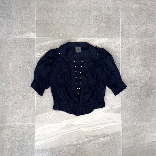 Calvin Klein dark navy double button bl