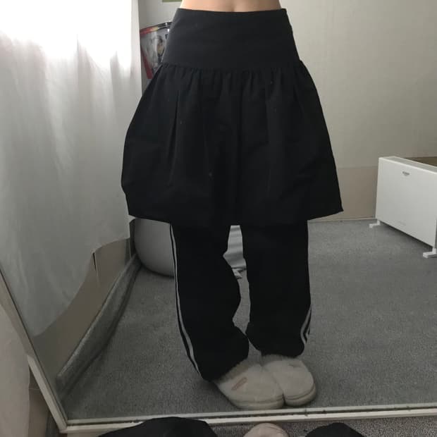 빈티지 벌룬핏 미디스커트