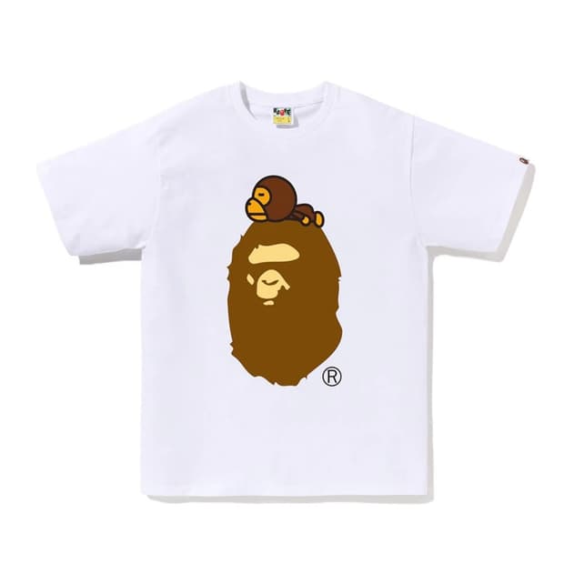 [새상품] 베이프 마일로 온 빅 에이프 반팔티 화이트 S