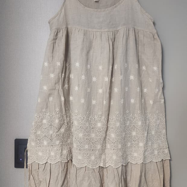 대장급 모리걸 레이어드 빈티지 나시 원피스