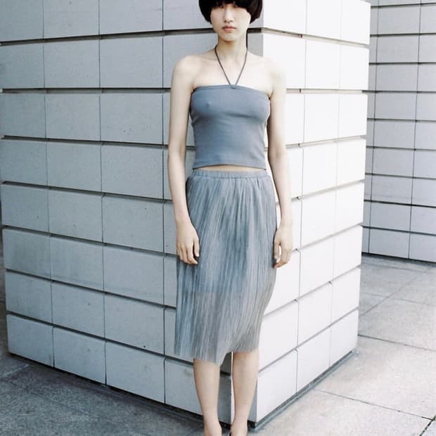 Accord Crease Midi Skirt