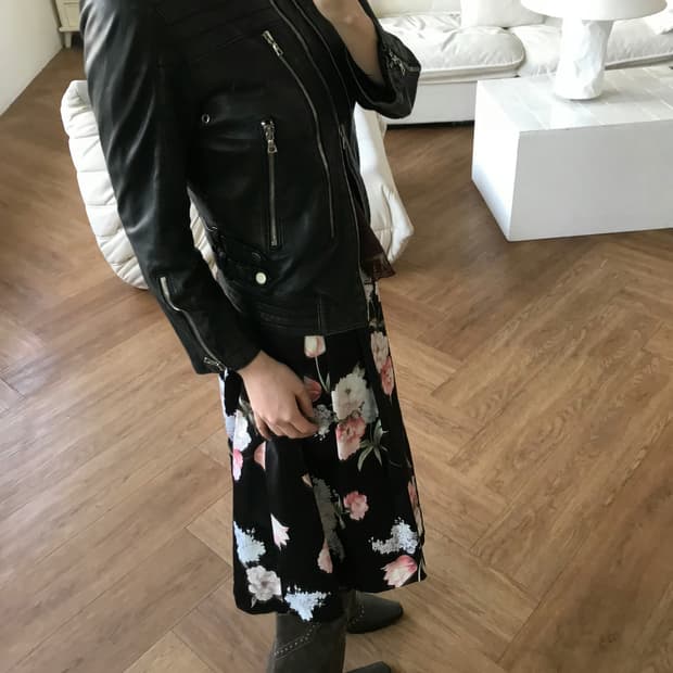 vintage slim fit leather jacket