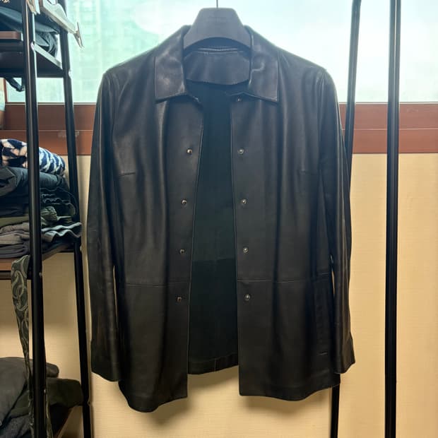 빈티지 가죽 셔츠 헬무트랭 m.a+