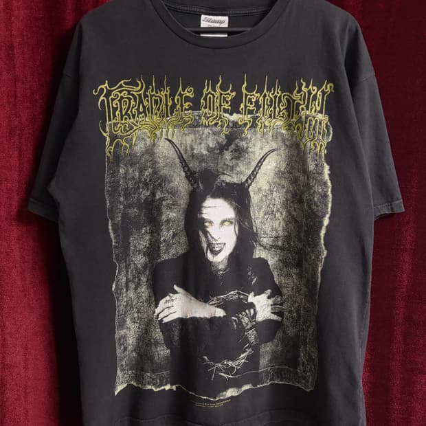 빈티지 90s 크레이들오브필쓰 Cradle Of Filth 티셔츠