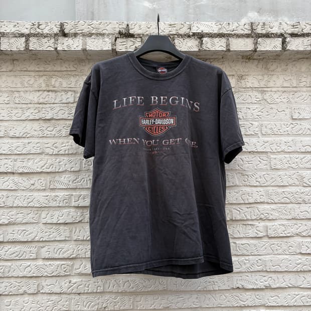할리데이비슨 Life Begins 반팔
