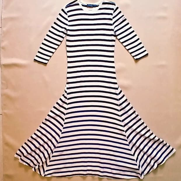 polo Ralph Lauren 스트라이프와플 머메이드원피스(s)