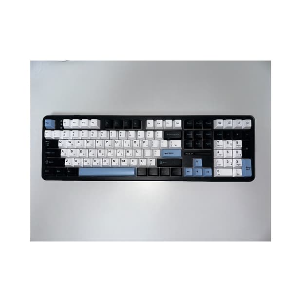 AULA F108 유무선 독거미 기계식 키보드 스카이 블루 저소음솜사탕축