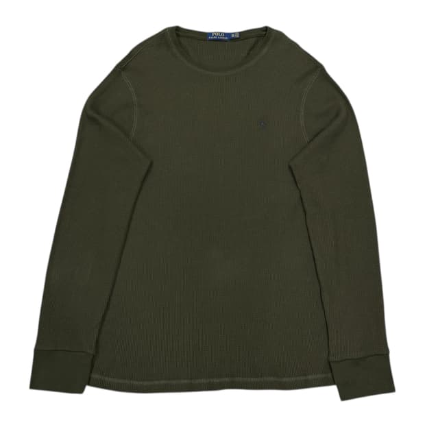 폴로 랄프로렌 와플 롱슬리브 긴팔 카키 2XL