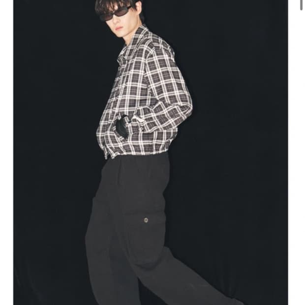 미나브 원턱 와이드 카고팬츠 [차콜] S 28 29