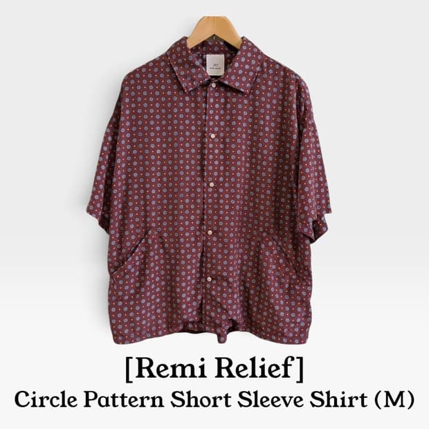 [REMI RELIEF] 서클 패턴 오버사이즈 숏슬리브 셔츠