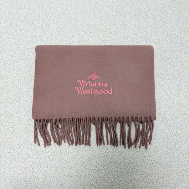 비비안웨스트우드 핑크 울 머플러
