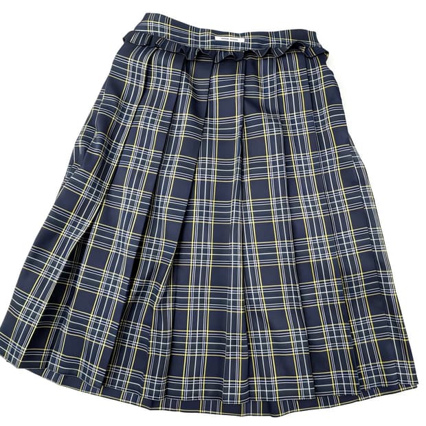 CRANK 레이스 체크 플리츠 스커트