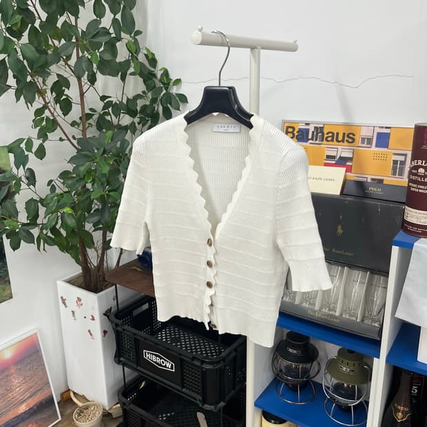 산드로 크롭 반팔 가디건 2