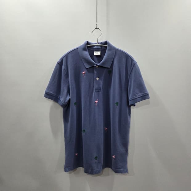 브룩스브라더스 멀티자수 피케 카라 반팔티 M 