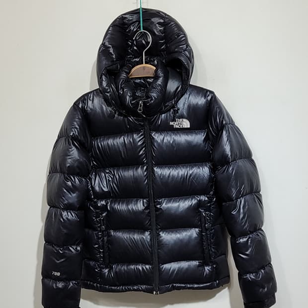 (S) 노스페이스 눕시패딩 점퍼 블랙 거위털 700 다운자켓 