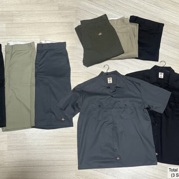 디키즈 더블니 워크셔츠 반바지 7벌 일괄 XL 38