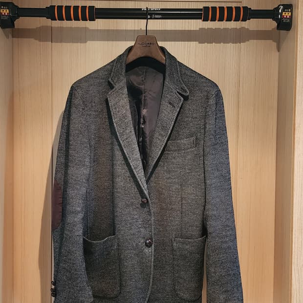 그레이 헤링본 울혼방 자켓 L