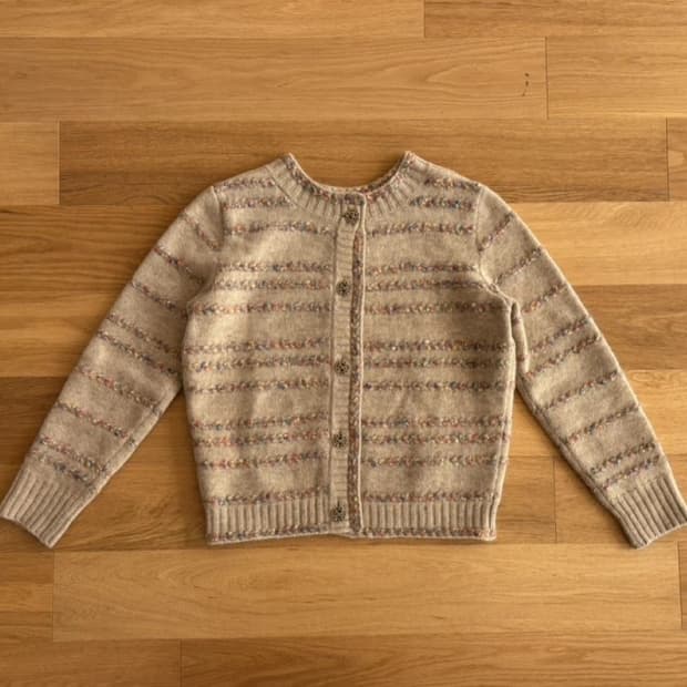 마인(MINE) 캐시미어 혼방 보석버튼 모헤어 가디건