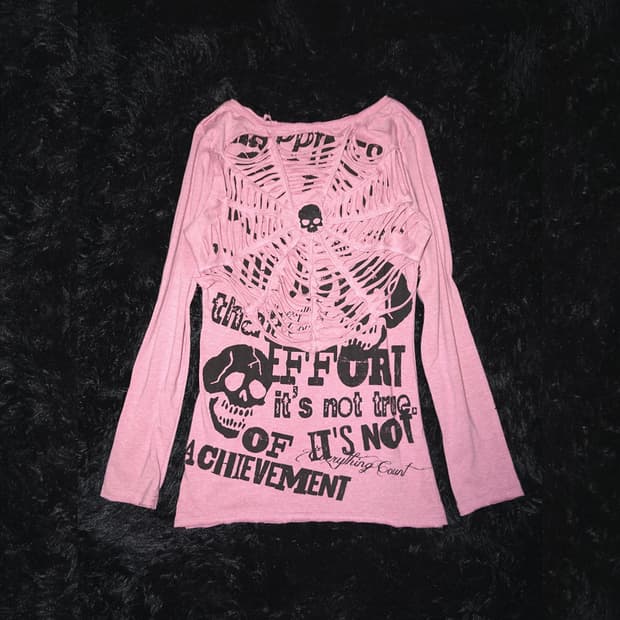 (lazy daisy) punk skull web t