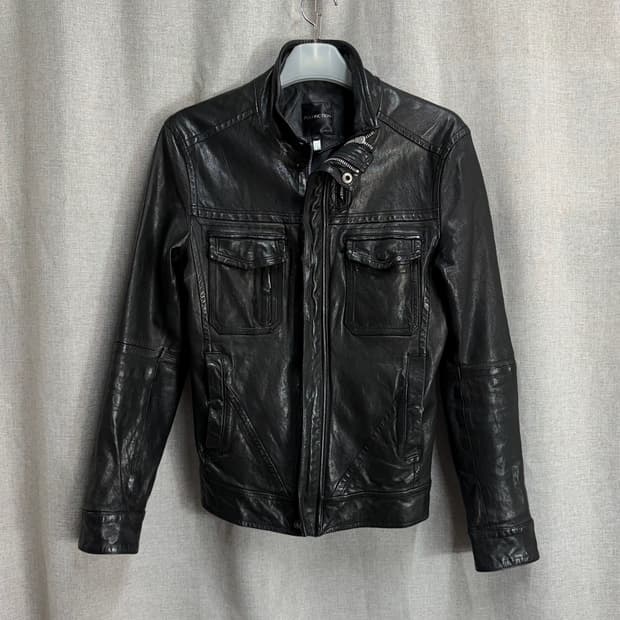[48/M] 펄프픽션 이탈리아 레더 라이더 자켓