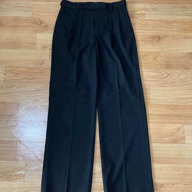 무탠다드 리얼 와이드 히든 밴딩 슬랙스 블랙 28