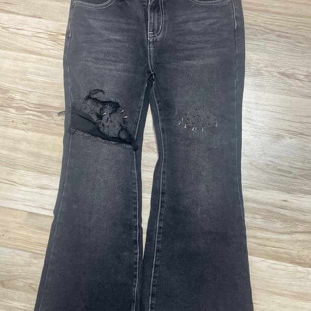 스터드 커스텀 밍가런던 부츠컷 데님 