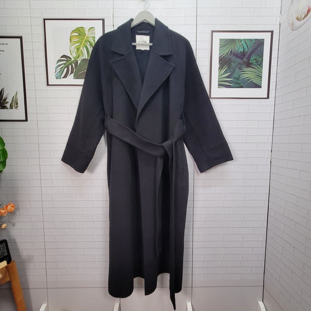 COS 코스 더블페이스 벨티드 울 코트 (EU)M/ 77-88사이즈