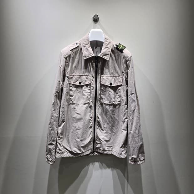 [중고/정품] 스톤 아일랜드 나슬란 라이트 오버셔츠 도브 그레이 L